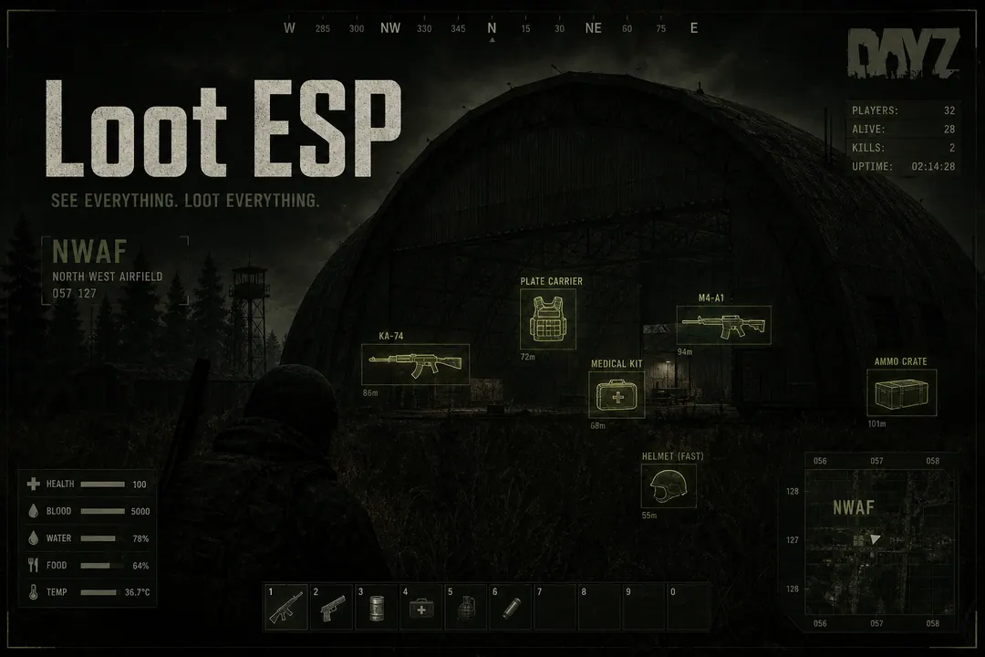 Loot ESP in DayZ: Finding Gear Faster on Military Routes