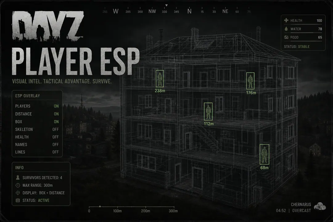 Player ESP in DayZ: Tracking Survivors Through Terrain
